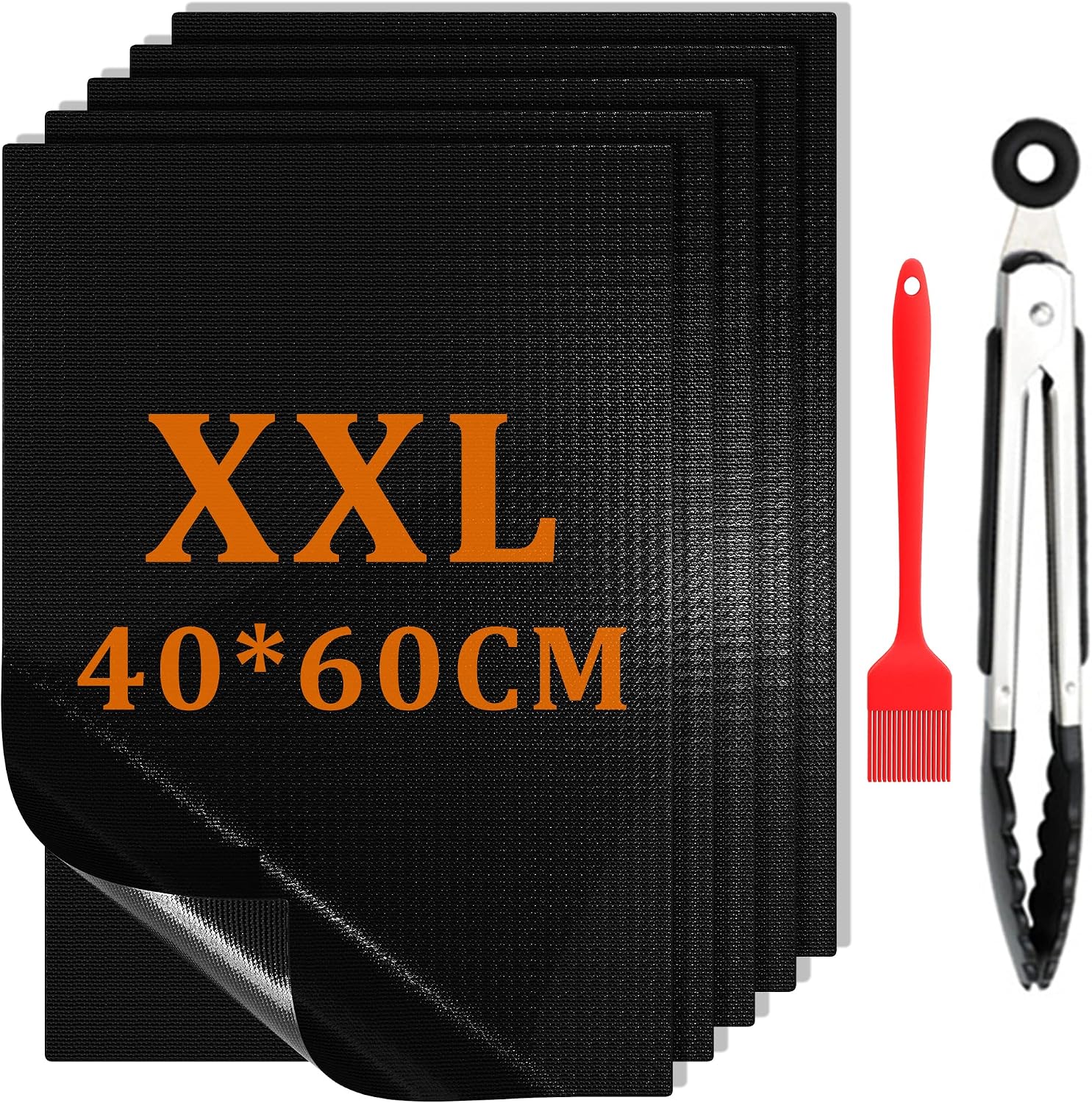 Thumbnail 6 de Grillmatte-Set 5er, 60 × 40 cm – Wiederverwendbare Grillmatten für Gas-/Elektro- und Holzkohlegrill