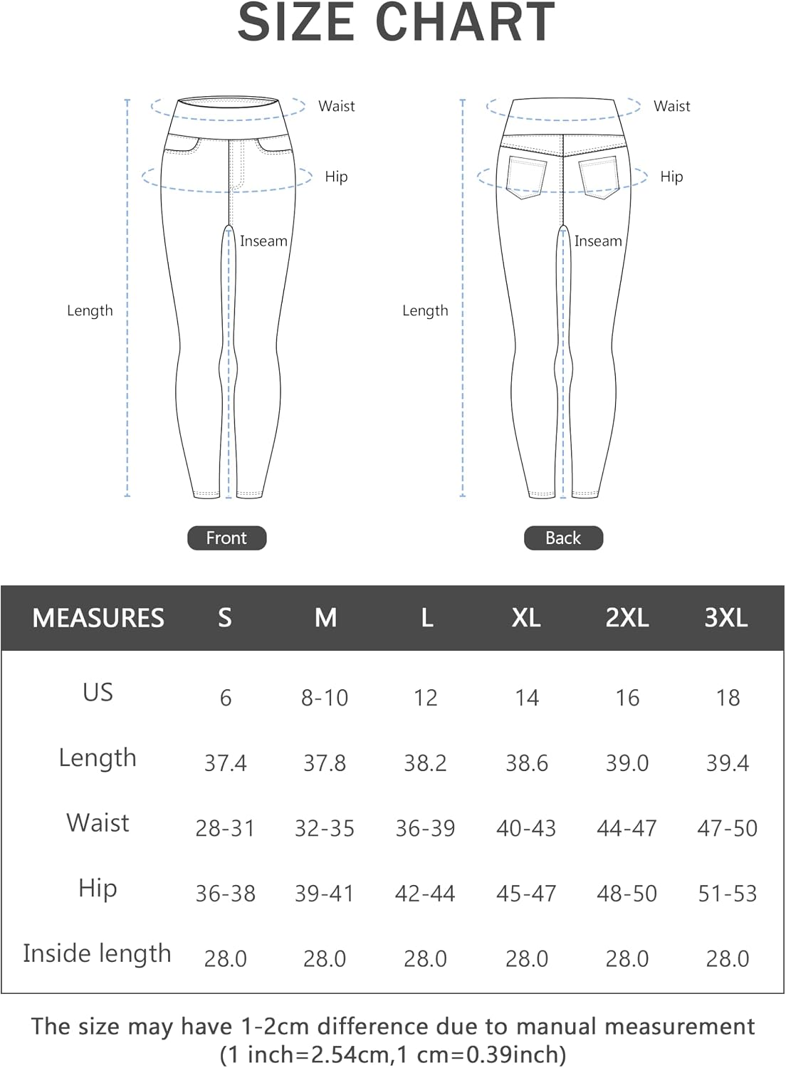 Thumbnail 6 de THE GYM PEOPLE Women's High Waist Jeggings, Pull-On Skinny Jeans with 4 Pockets
