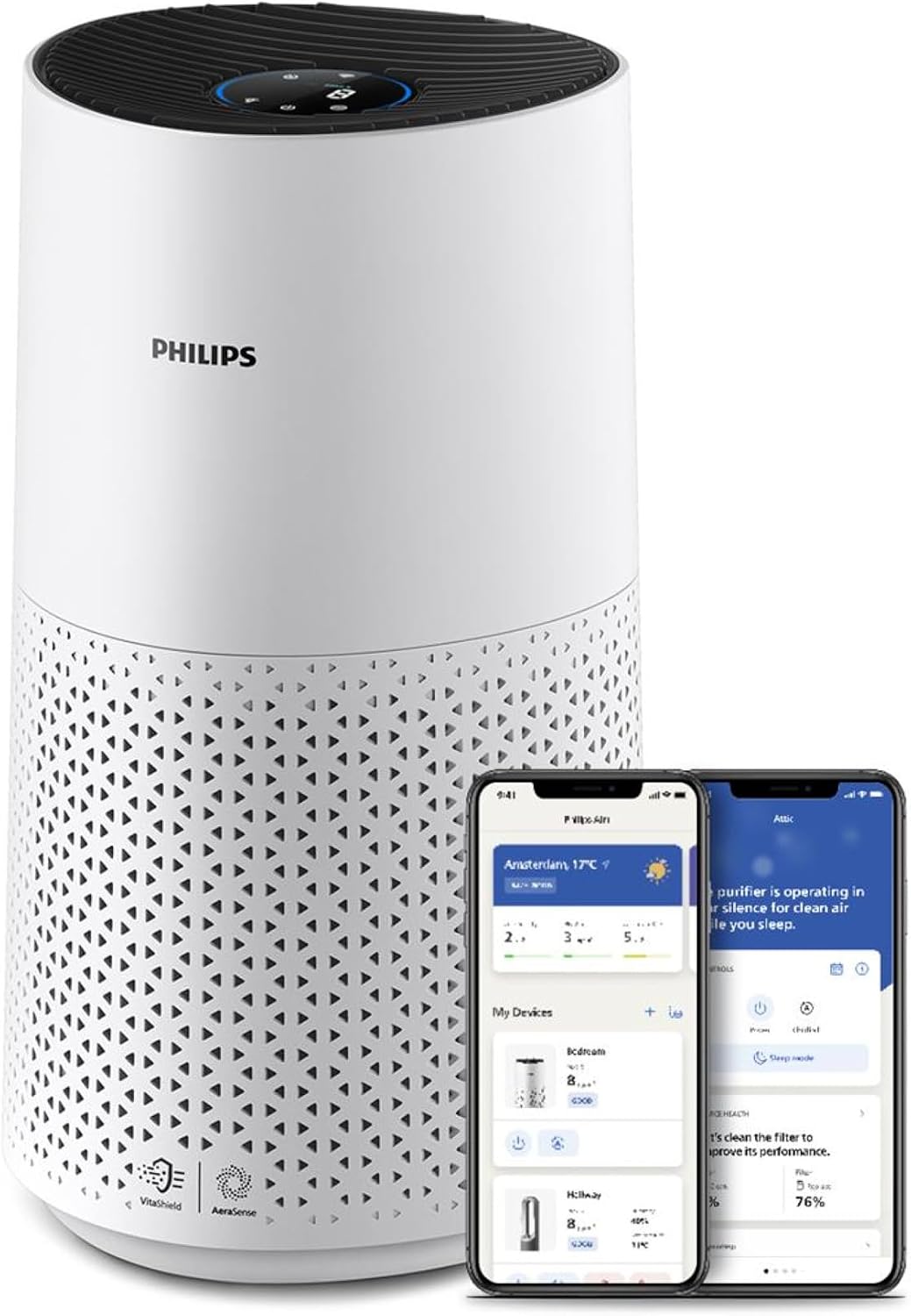 Detalle de Philips 1000i Series Air Purifier removes germs, dust and allergens