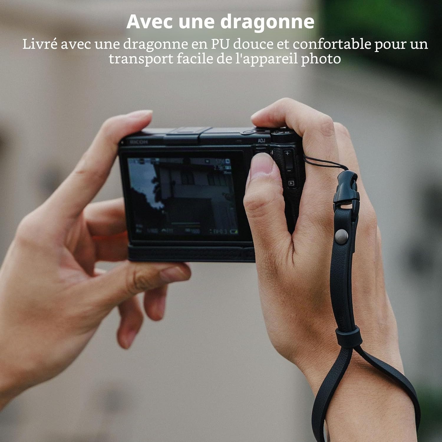 Detalle 2 de SmallRig Étui en Cuir Véritable Série GR IV/GR III pour Ricoh GR IV/GR III — Noir