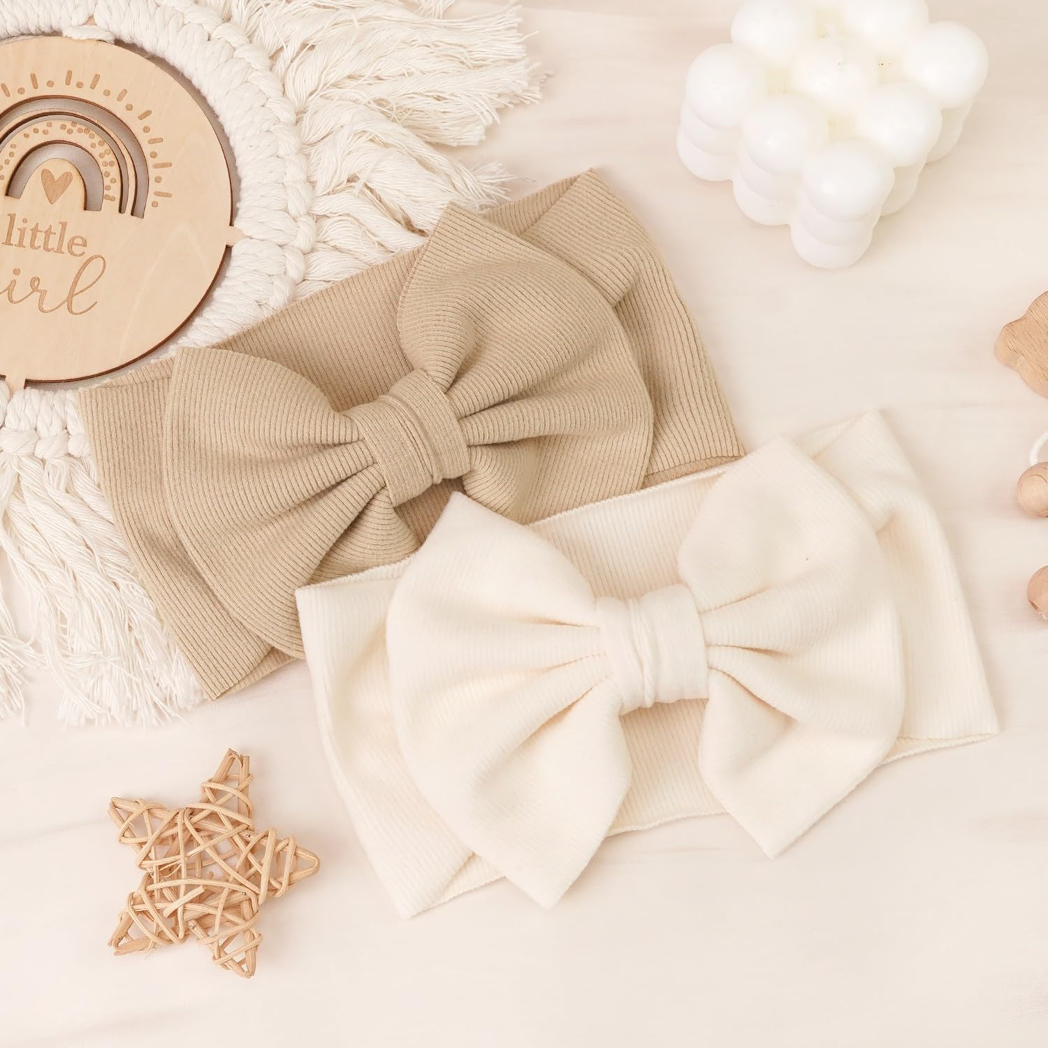 Detalle de CÉLLOT Baby Bow Headbands, 8 Colors, Stretchy Nylon Blend