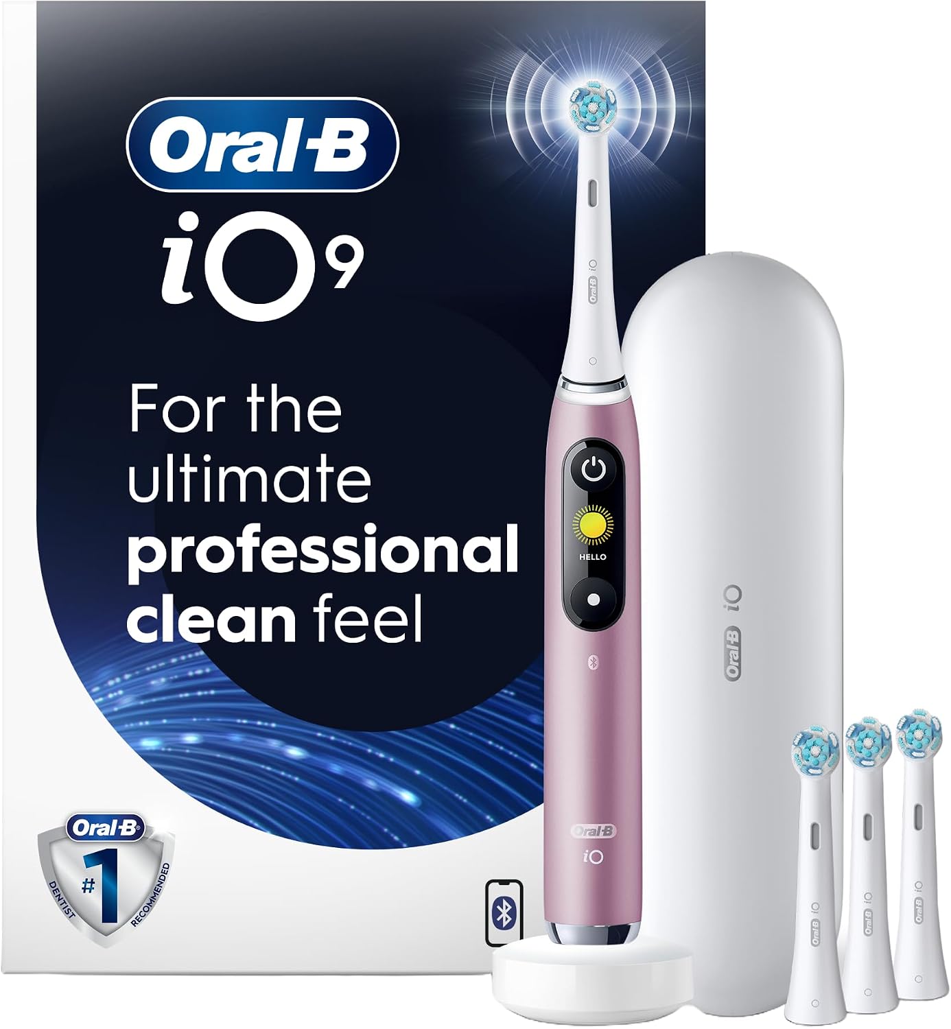 Detalle de Oral-B iO9 Genius iO M9.4A1.1A Electric Toothbrush, Rose Quartz, 7 Modes