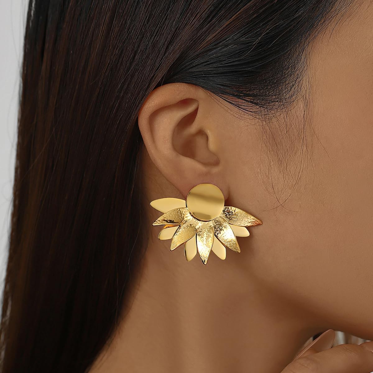 Thumbnail 6 de Boucles d’oreilles fleur plaquées or 18 carats BUEMMR pour femmes