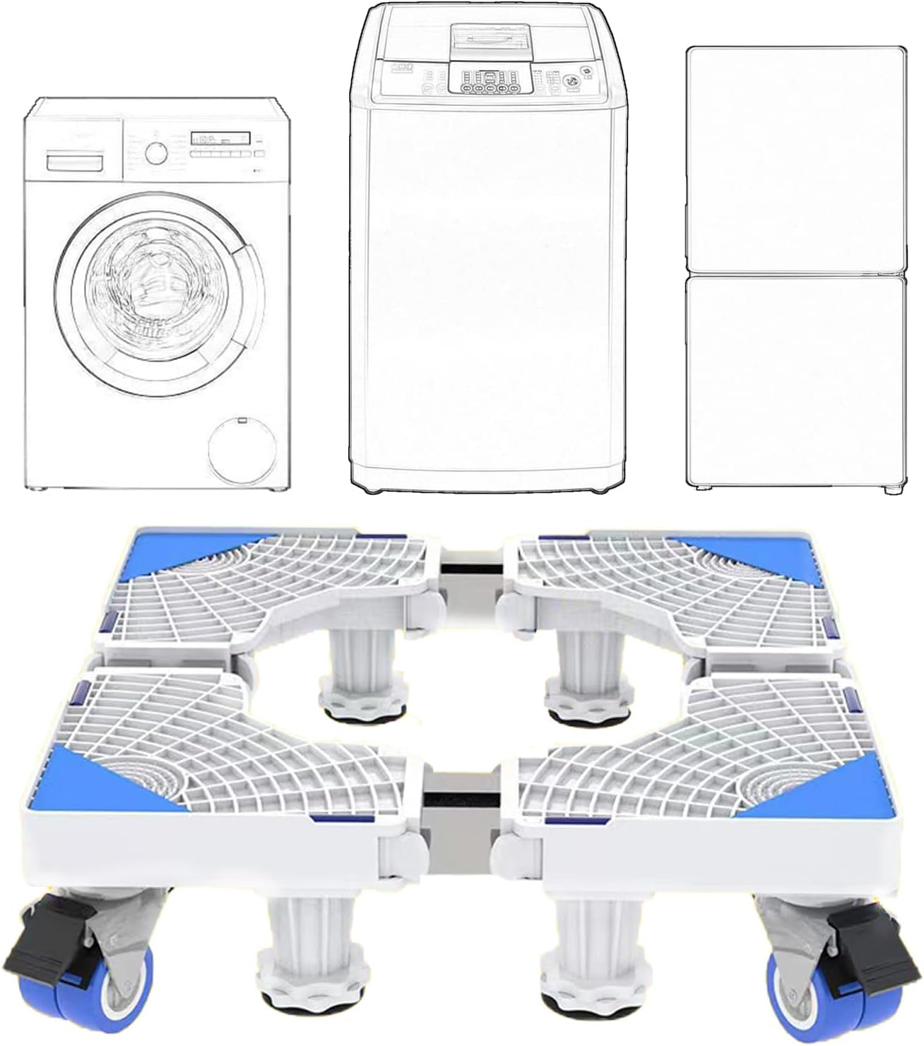 Detalle de TONZACK base ajustable 41–64 cm para lavadora