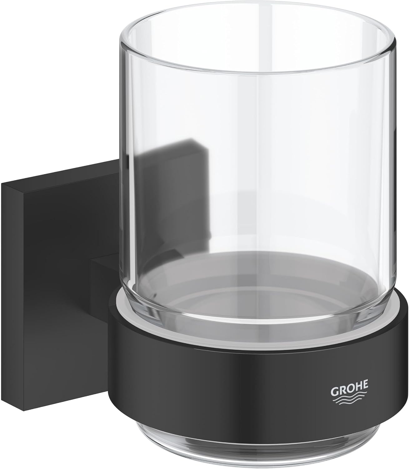 Thumbnail 6 de GROHE QUICKFIX Start Cube — bicchiere in vetro con supporto in metallo, installazione a vite o con colla (41097DC0)