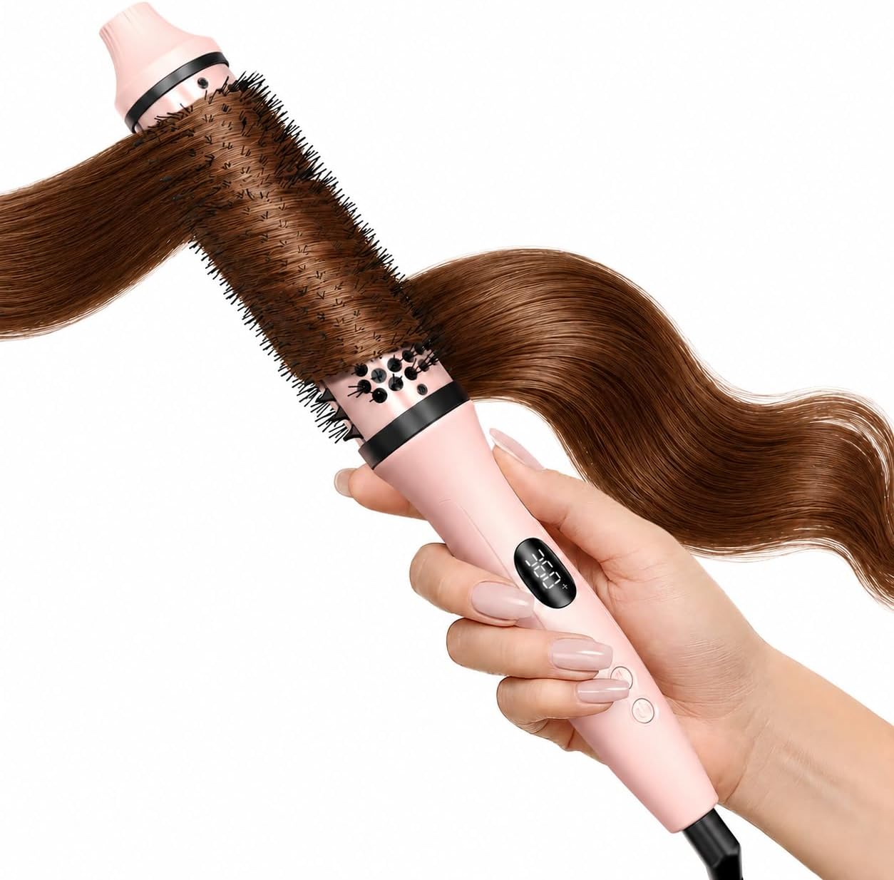 Detalle de Bopcal Thermal Brush 38mm: Lightweight, Ionic, Dual Voltage Hot Brush for Dry-H styling
