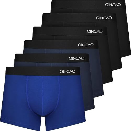 Detalle de QINCAO Calzoncillos Boxer para Hombre – Pack de 6, suave y cómodo