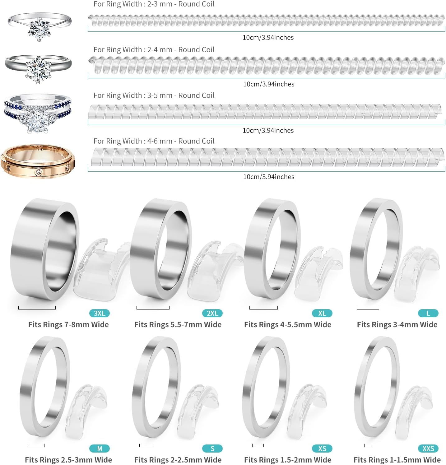 Detalle de Ottemax Ring Sizers 12-pack ring guards 💍
