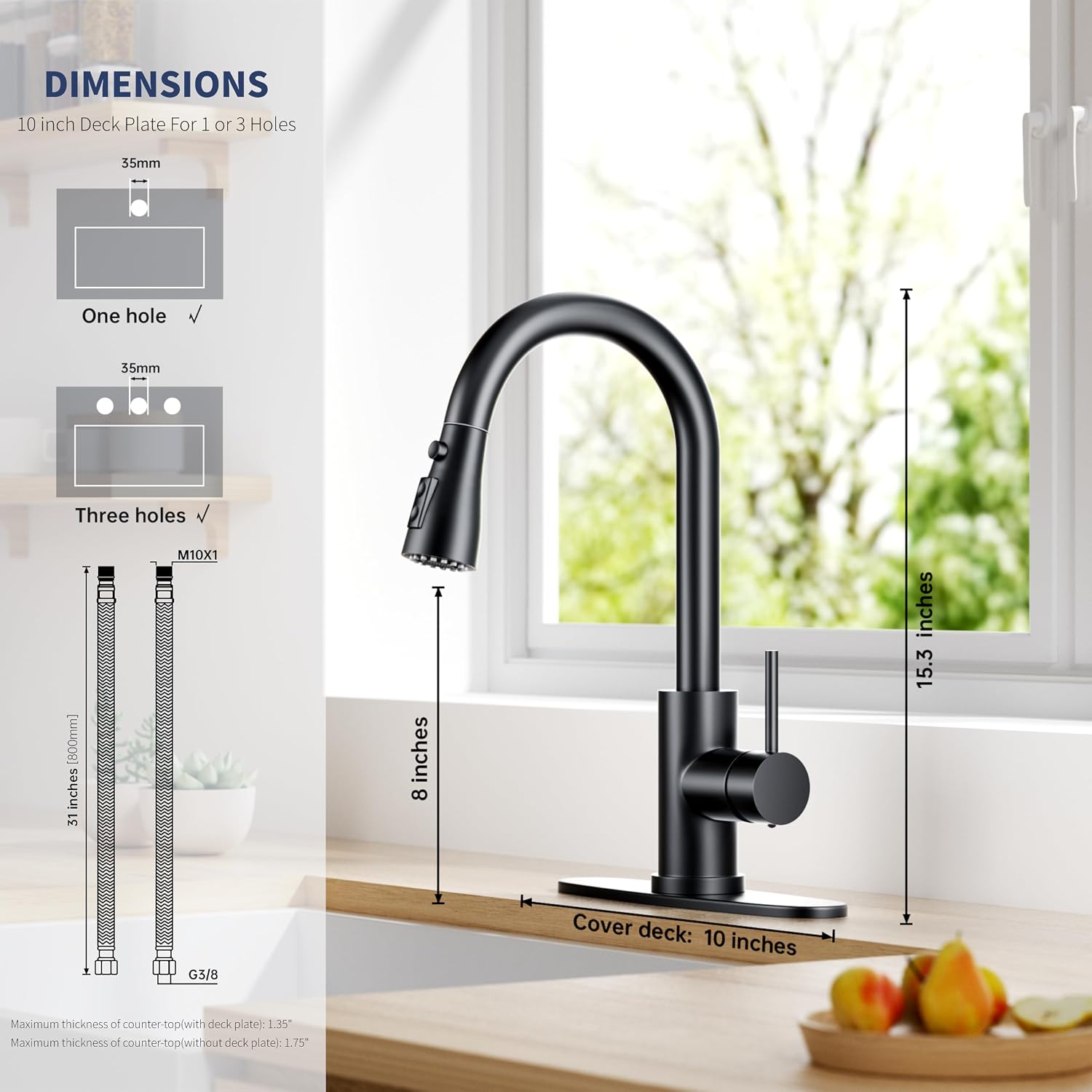 Detalle 2 de HANGE Kitchen Faucet in Matte Black