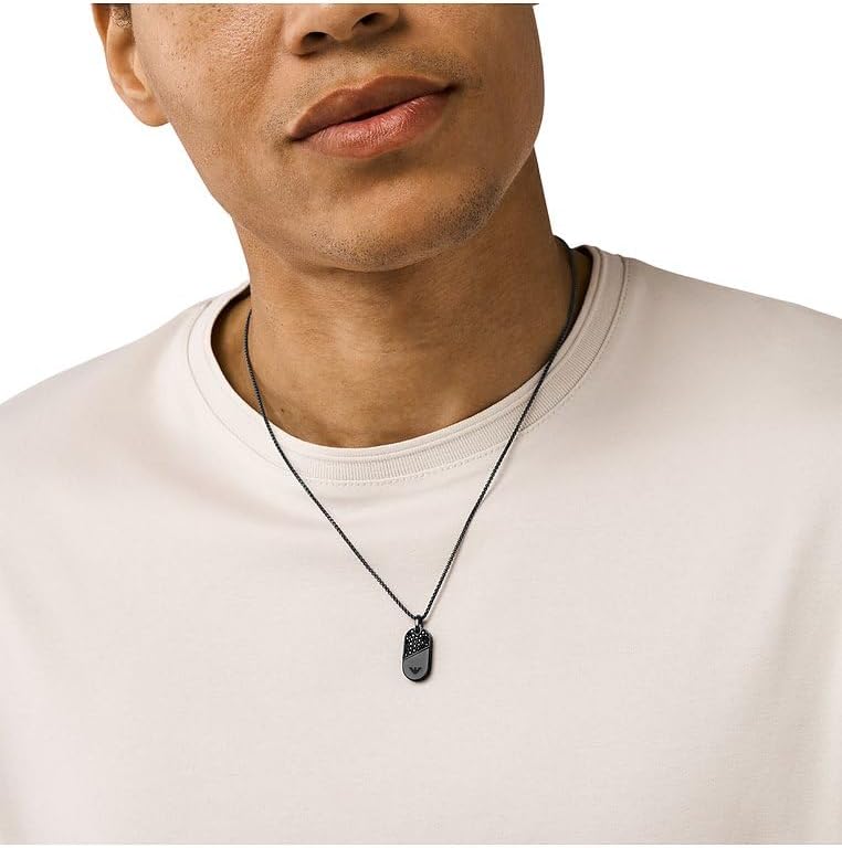 Detalle 2 de Emporio Armani Herren-Edelstahl-Halskette đź’Ž