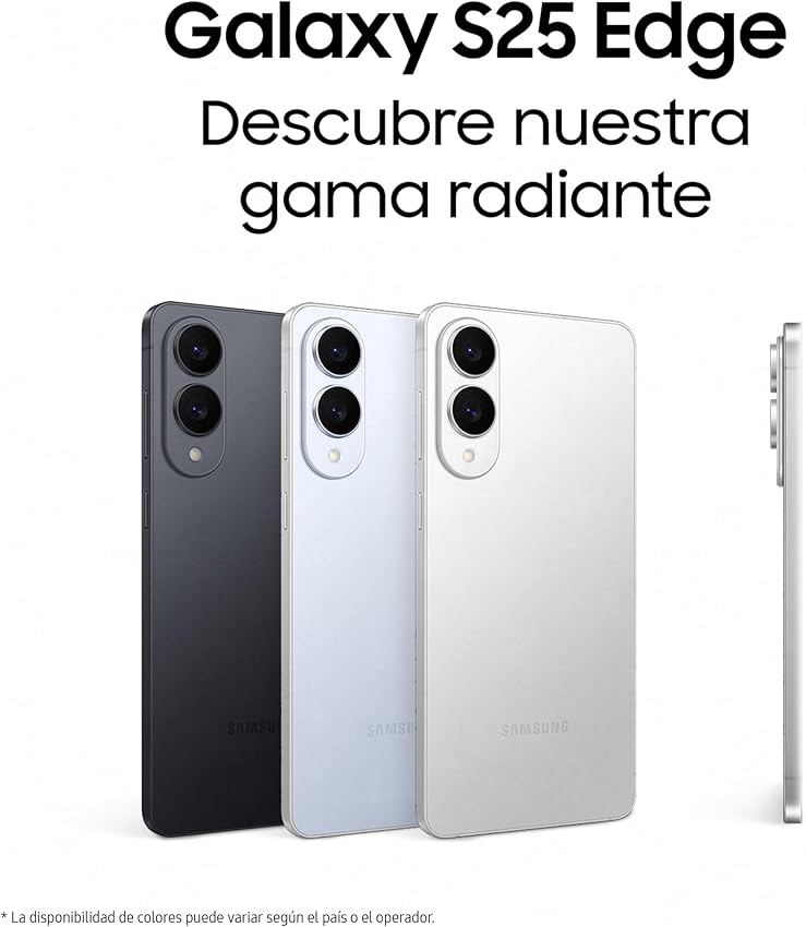 Detalle de Samsung Galaxy S25 Edge 512GB Teléfono móvil 200MP Cámara