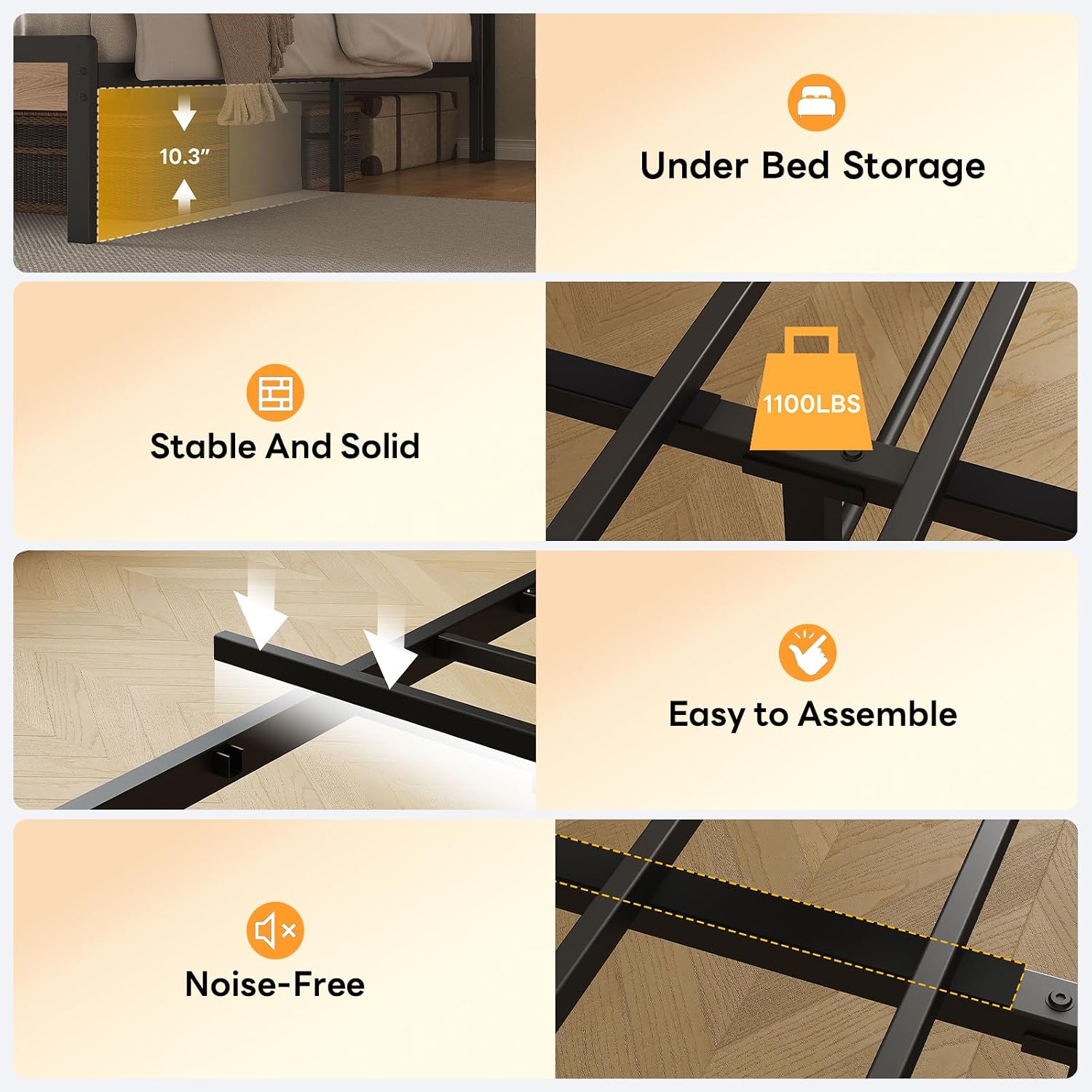 Detalle de LIKIMIO California King Bed Frame