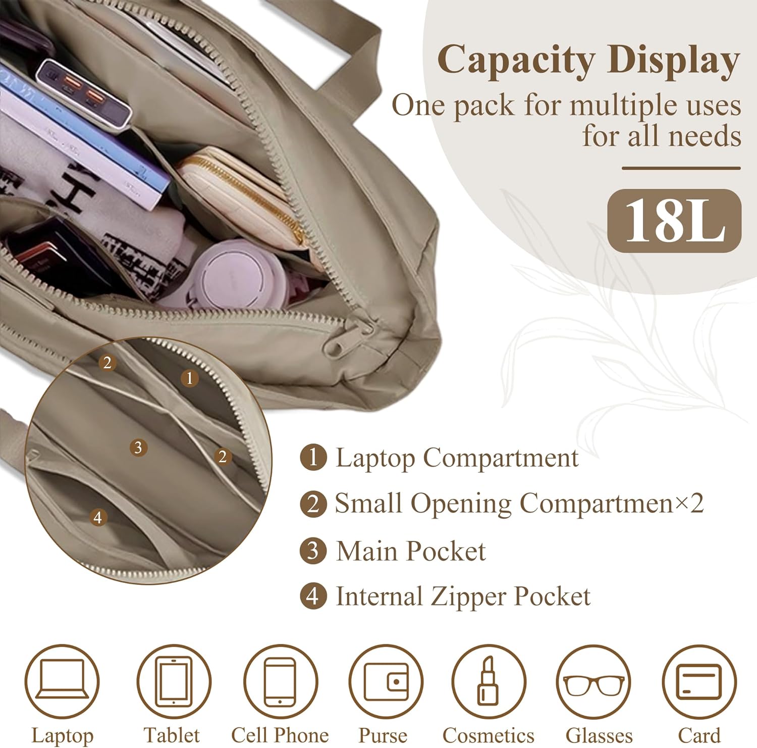 Thumbnail 3 de Mabecol Sac à Main 15,6"