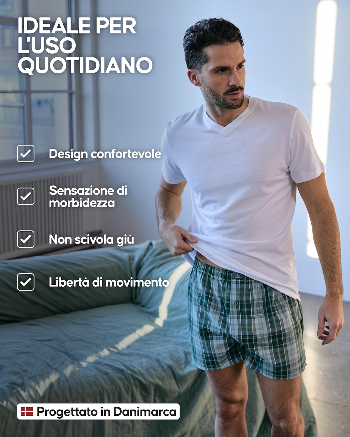 Thumbnail 2 de Danish Endurance Boxer Uomo Americani in Cotone Biologico 100% (a Pantaloncino) – Confezione da 4 o 6 paia