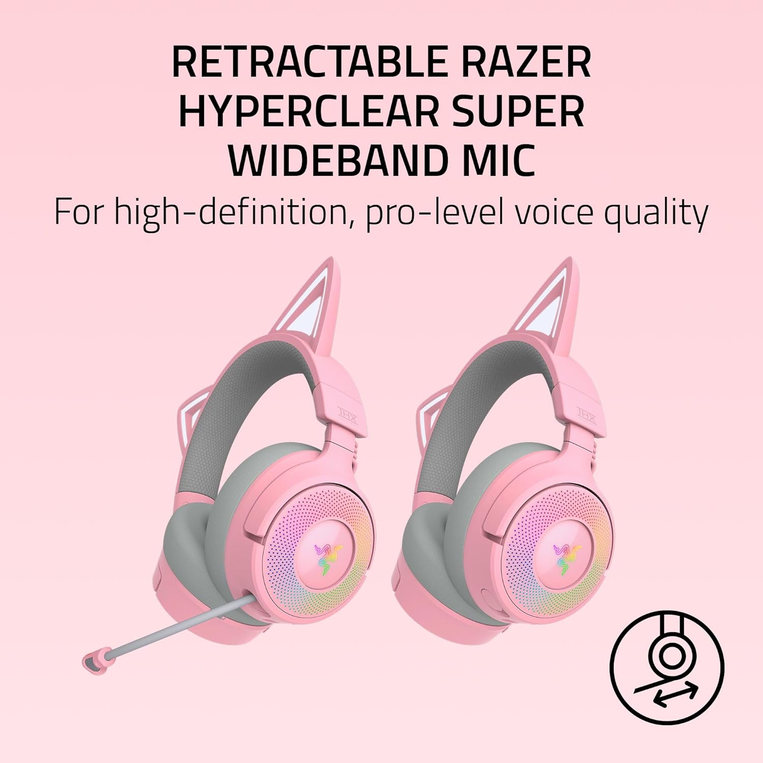 Detalle de Razer Kraken Kitty V3 Pro Wireless RGB Gaming Headset
