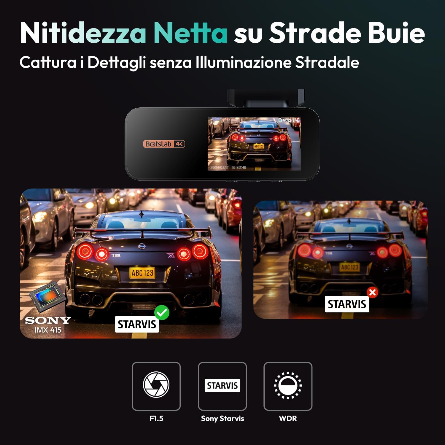 Thumbnail 5 de BOTSLAB G980H Dash Cam 4K per auto