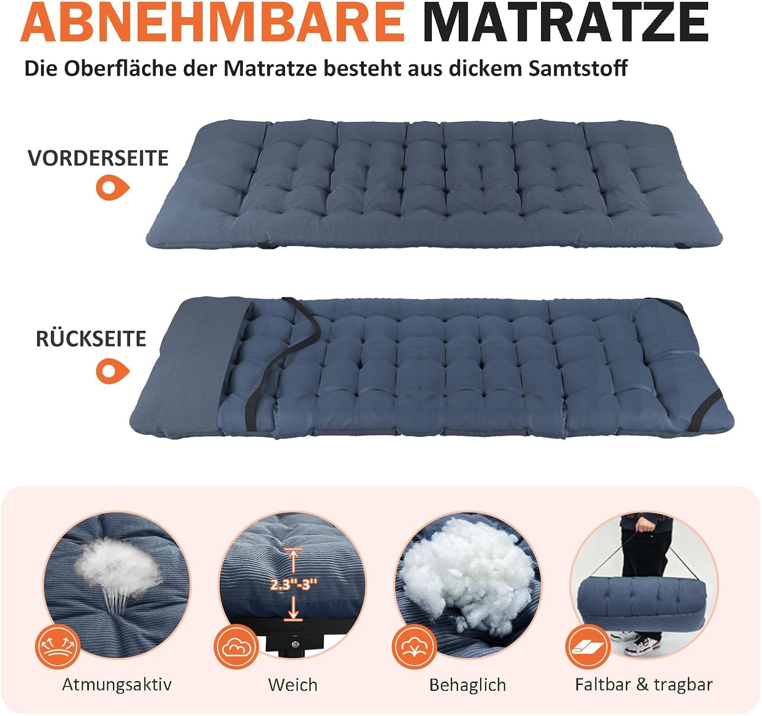 Detalle de ATORPOK SHOP Campingbett klappbar 200 kg