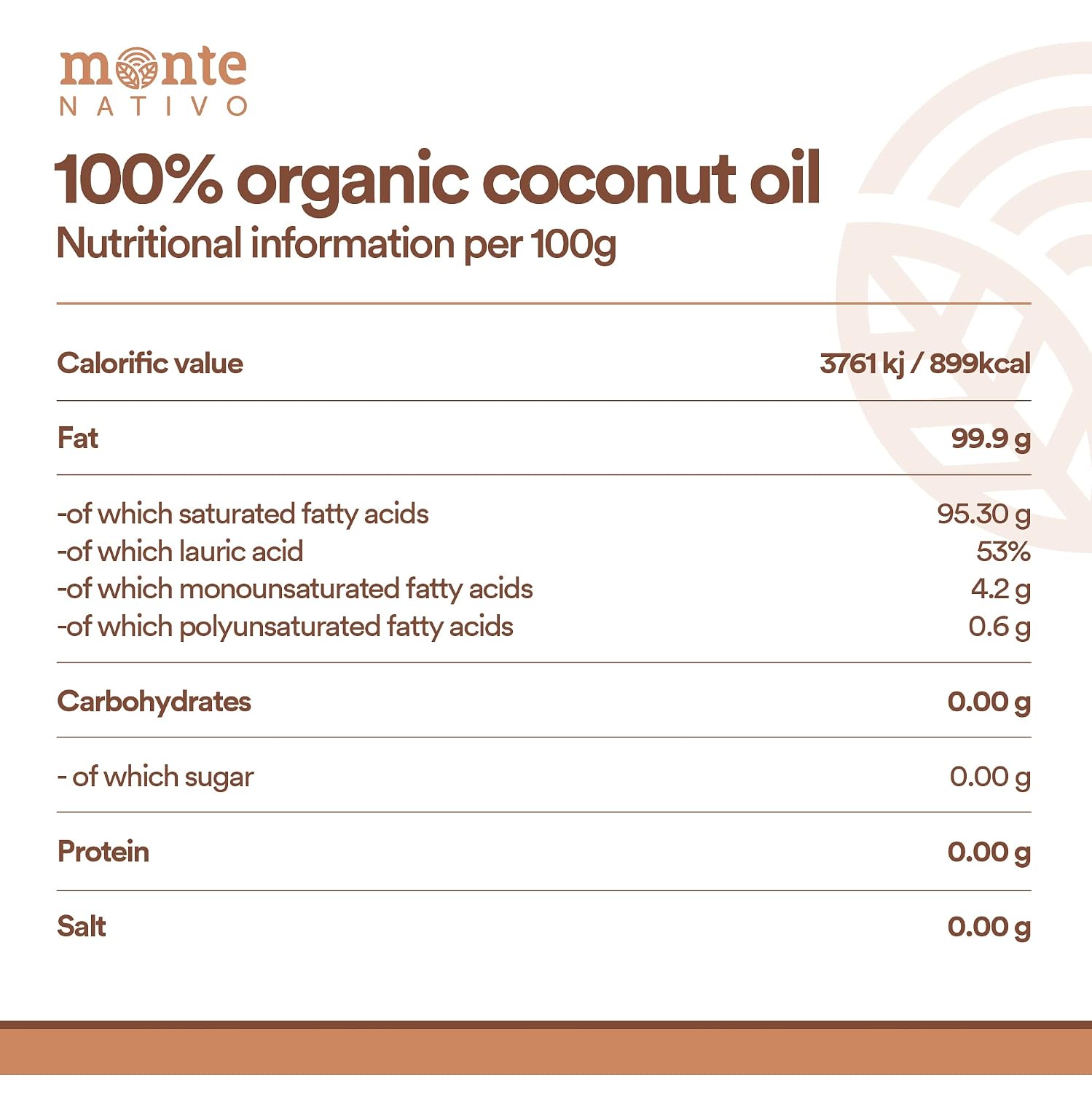 Detalle 2 de MonteNativo Bio Kokosöl – 3 x 1000 ml: kaltgepresst, roh & naturrein