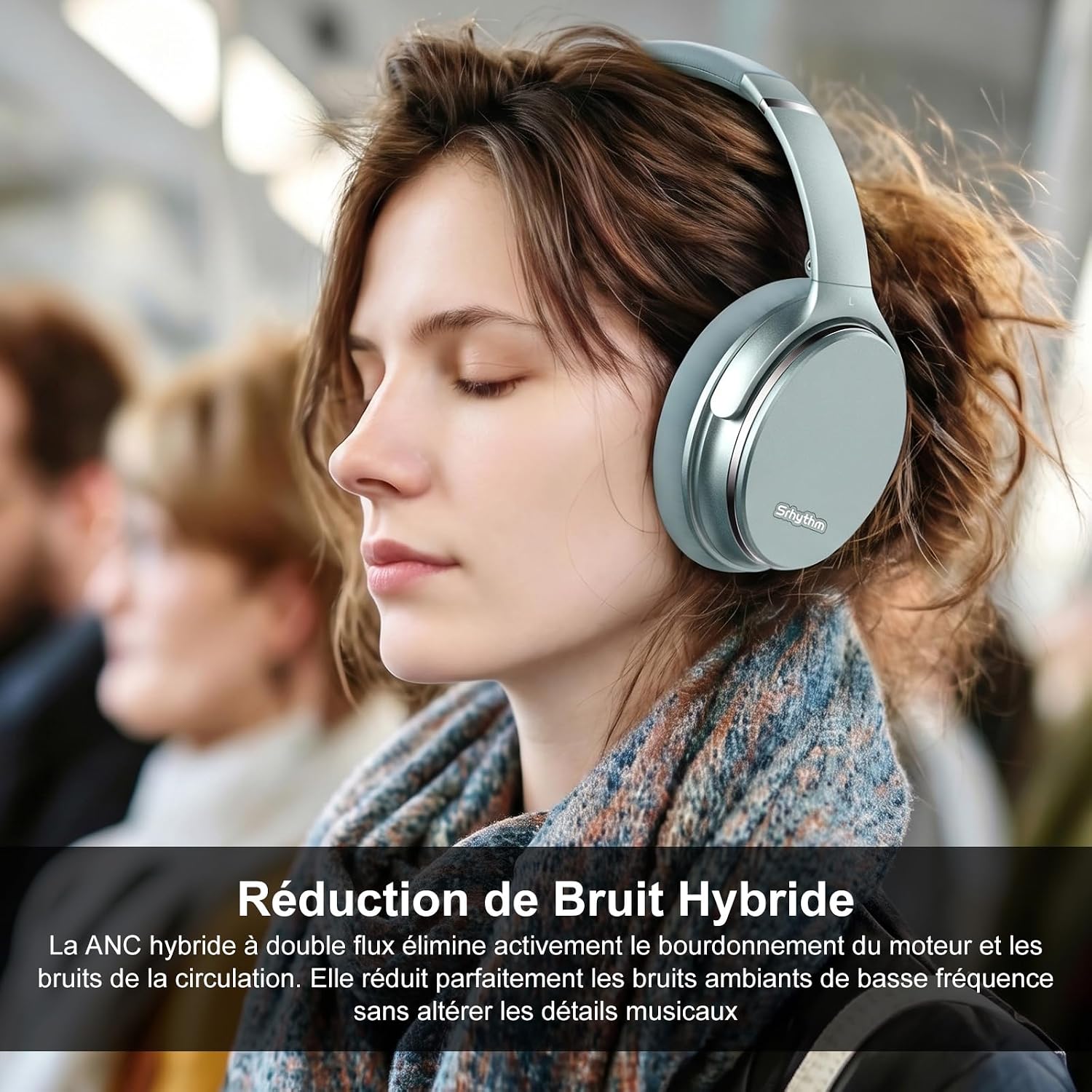 Thumbnail 1 de Srhythm NC35 draadloze over-earhoofdtelefoon met ANC en Bluetooth 5.0