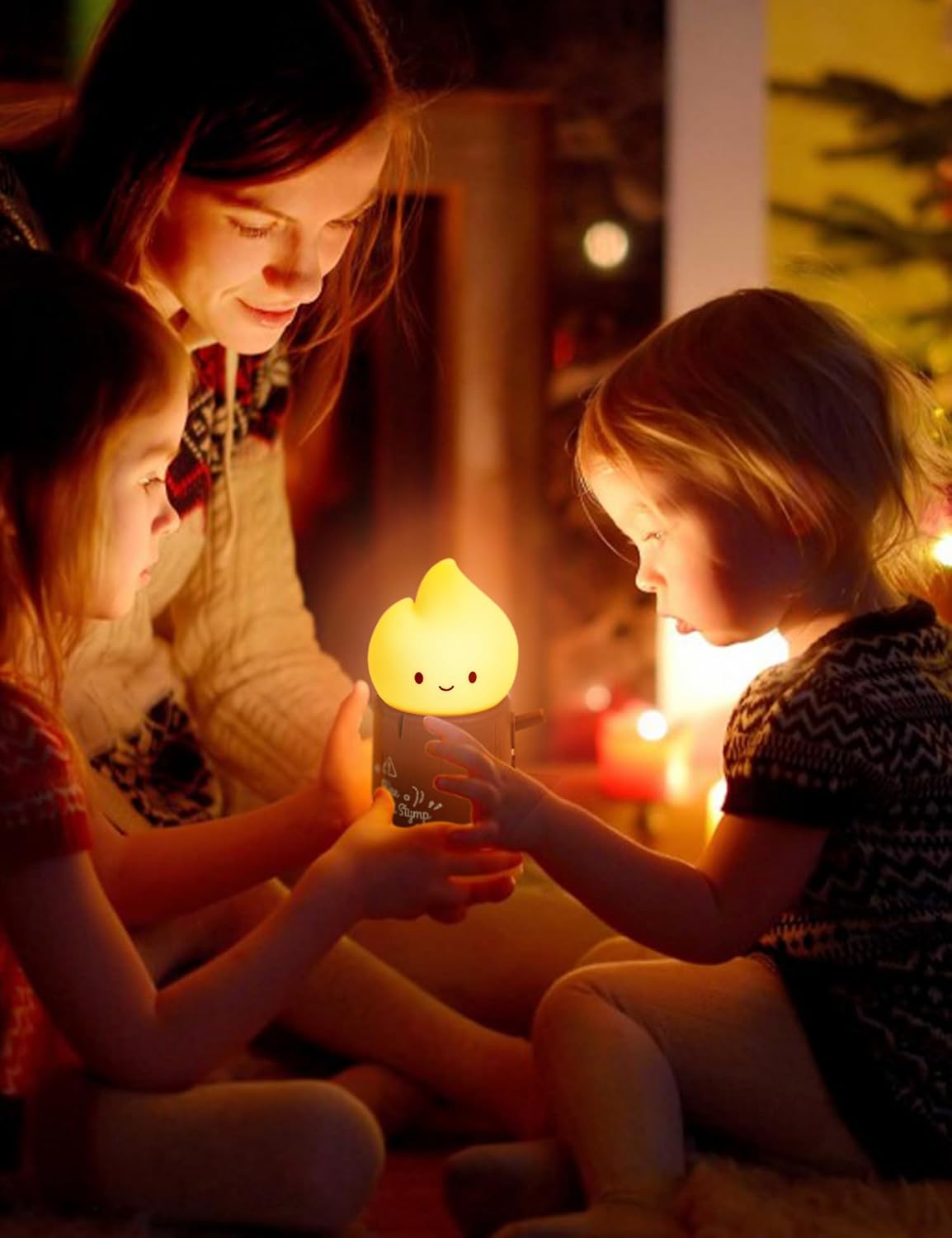 Detalle de IHALO LED Nachttischlampe Kinder Touch Control – Wiederaufladbar, 2 Lichtmodi, dimmbar, dekoratives Nachtlicht