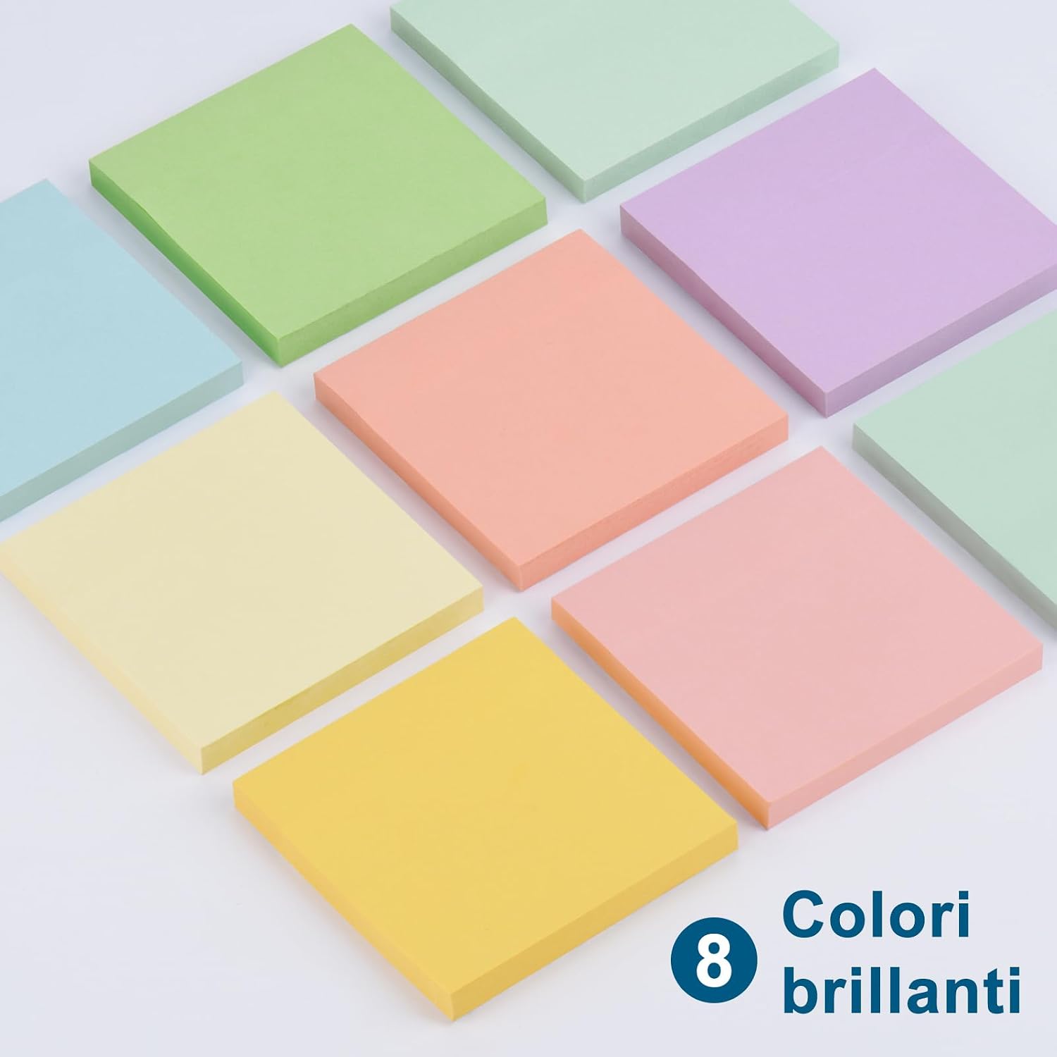 Detalle de Foglietti adesivi ZCZN 1920 fogli – 76x76 mm, colori pastello, 24 blocchetti
