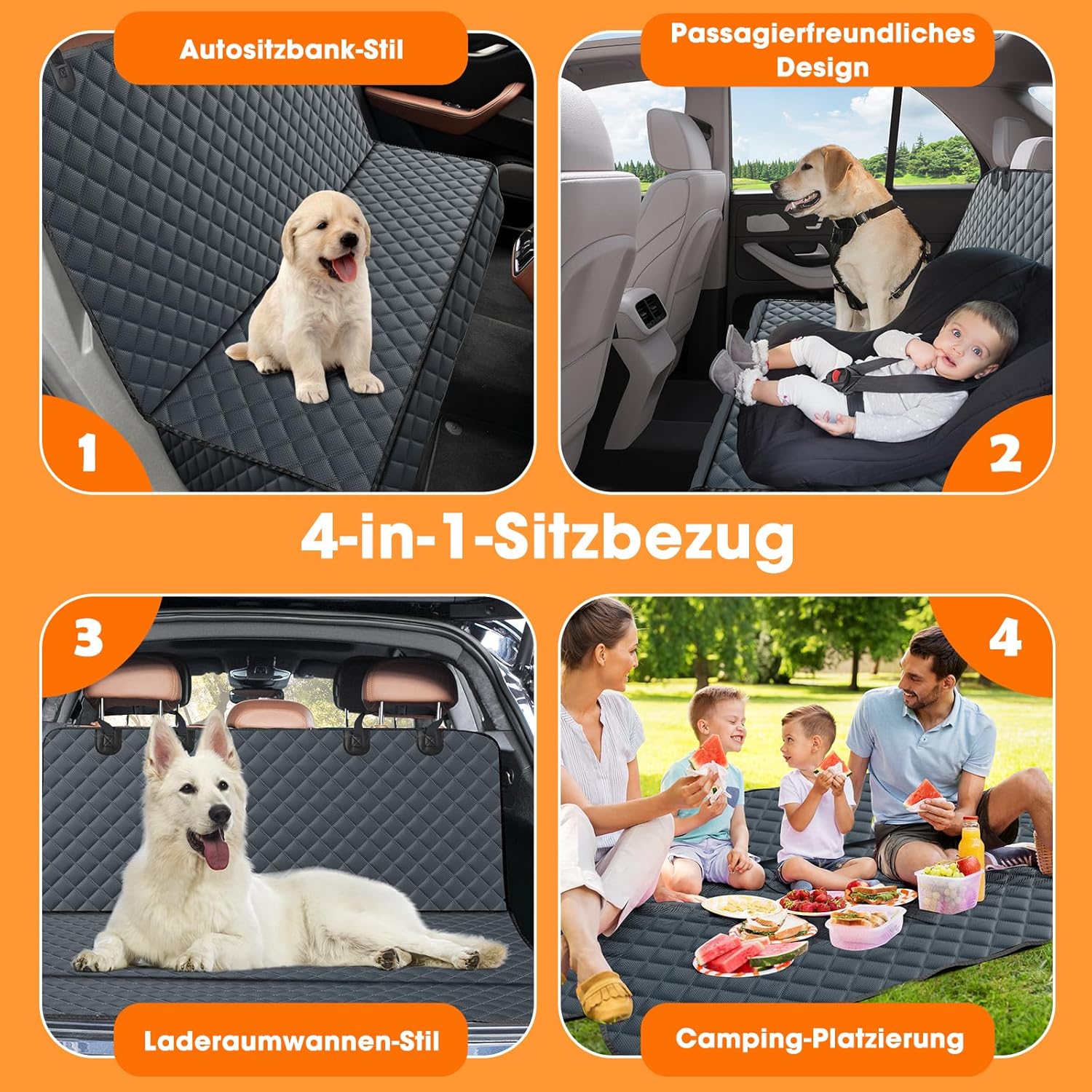 Thumbnail 2 de JOEJOY Hundedecke Auto Rückbank 137x120 cm