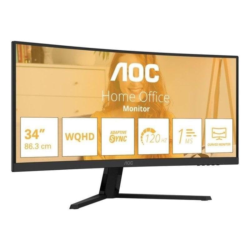 Detalle de Monitor AOC CU34B3E 34" UltraWide 120 Hz VA Curvo HDR10