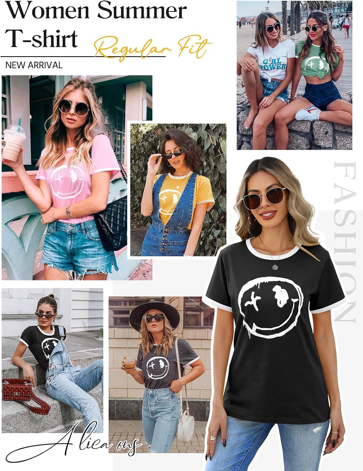 Thumbnail 1 de heekpek Camiseta Mujer Manga Corta Verano