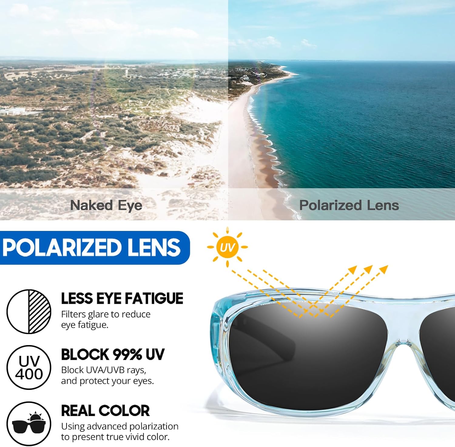 Thumbnail 6 de Myiaur Fit Over Sunglasses – Polarised UV400 wraparound shades for driving & outdoor