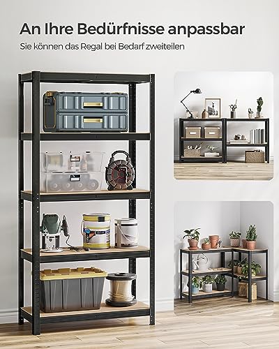 Thumbnail 6 de SONGMICS Schwerlastregal 2er-Set 90 × 40 × 180 cm – stabil, verstellbar, ideal für Keller und Garage