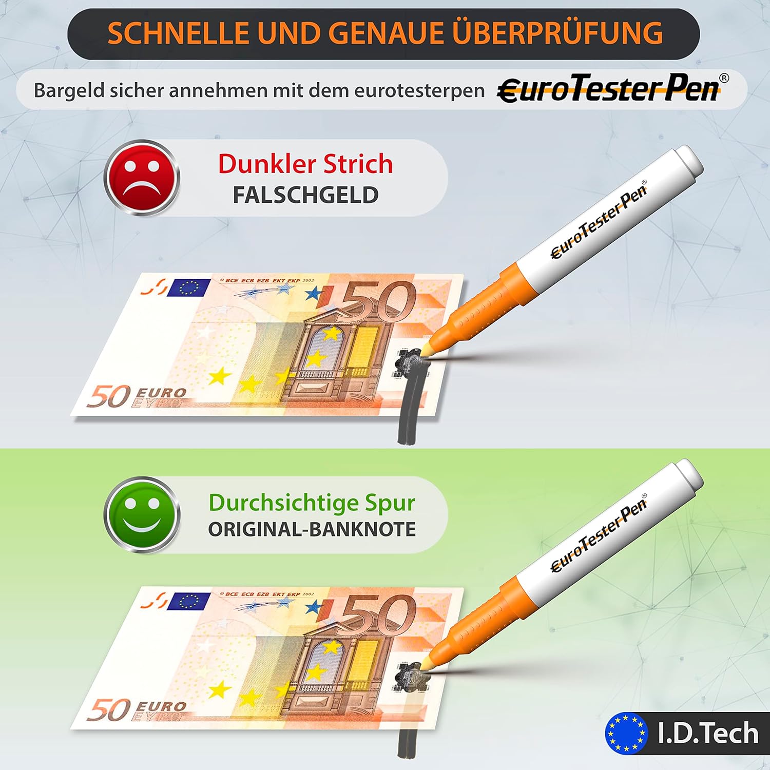 Thumbnail 5 de EURO TESTER PEN XL – Professioneller Geldscheinprüfer für Euro und internationale Währungen