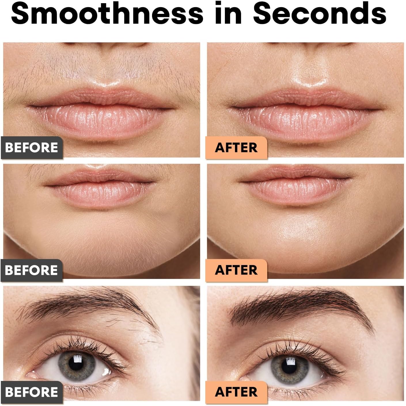 Thumbnail 4 de VG VOGCREST Tondeuse pour le visage et les sourcils (Rose) – Épilateur visage 2 en 1