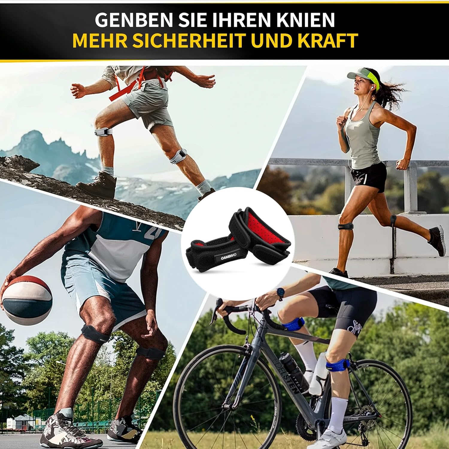 Detalle 1 de CAMBIVO Patella Kniebandage 2er Set