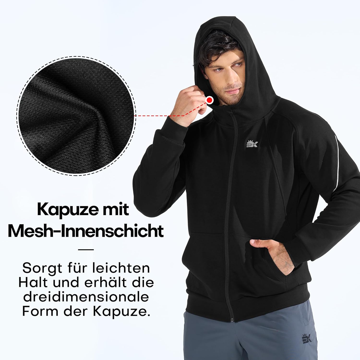 Thumbnail 5 de BROKIG Zip Hoodie Herren mit Reißverschluss