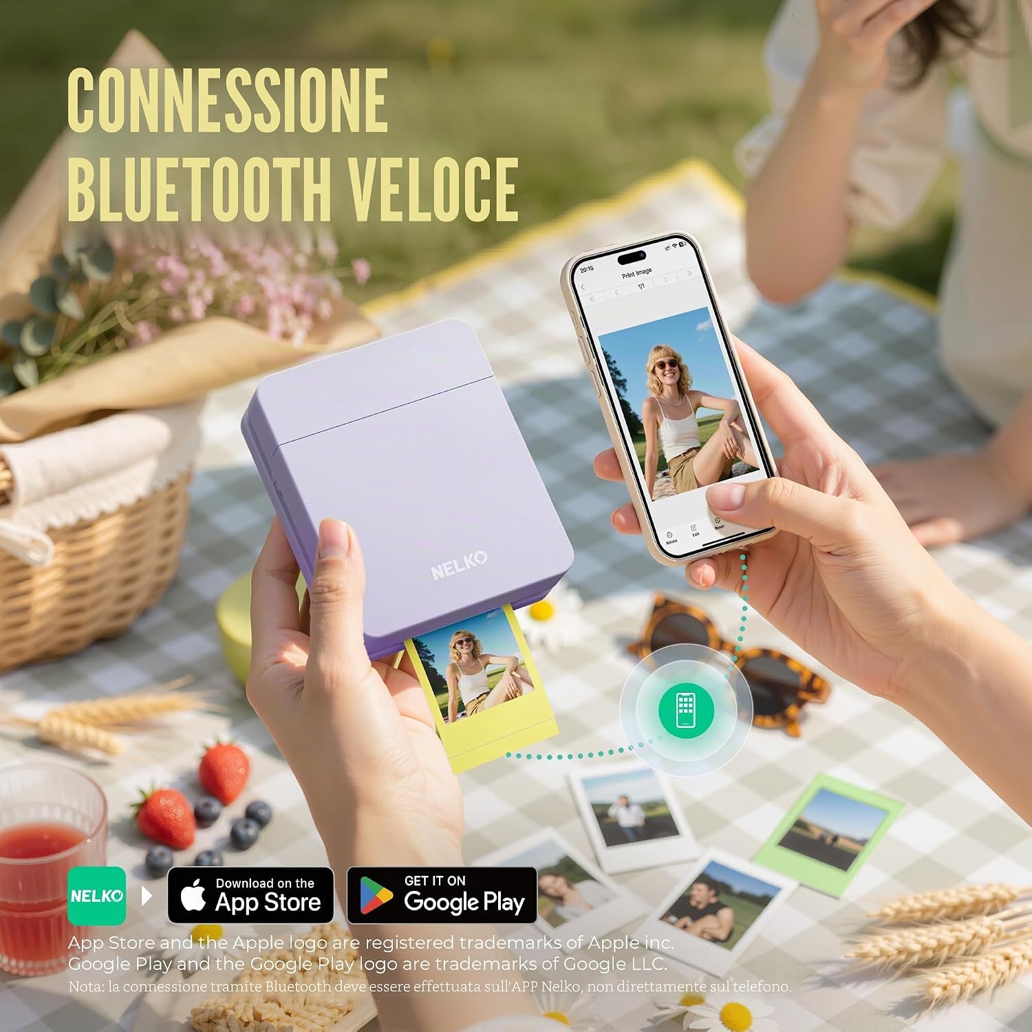 Detalle de Nelko PP01: stampante fotografica portatile con 100 fogli inclusi