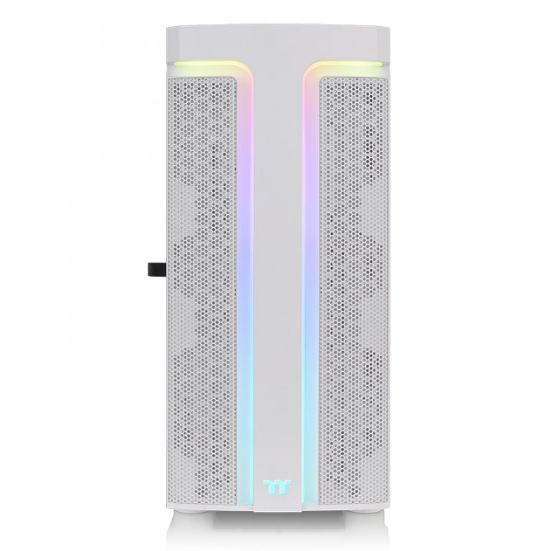 Detalle 2 de Thermaltake H590 TG Snow ARGB: chasis semitorre con vidrio templado y iluminación ARGB