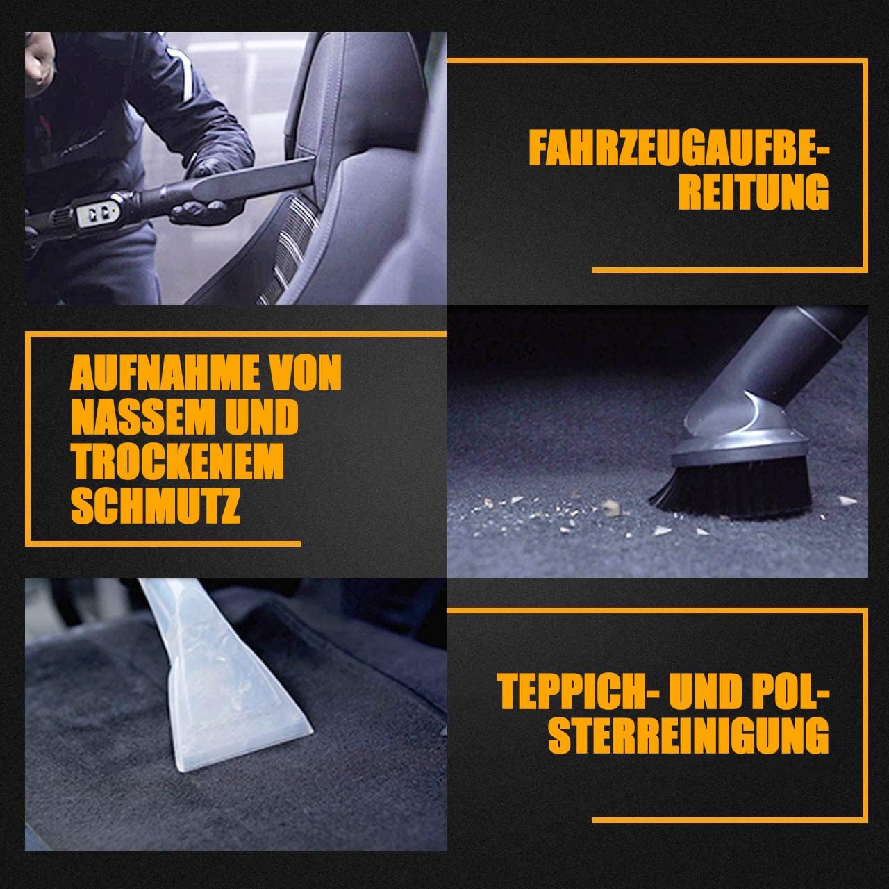 Detalle 2 de Vacmaster VK1330PWR 1300W 30L 3-in-1 Nass- und Trocken-Sauger – Bodenreiniger für Hartböden, Teppiche und Polster