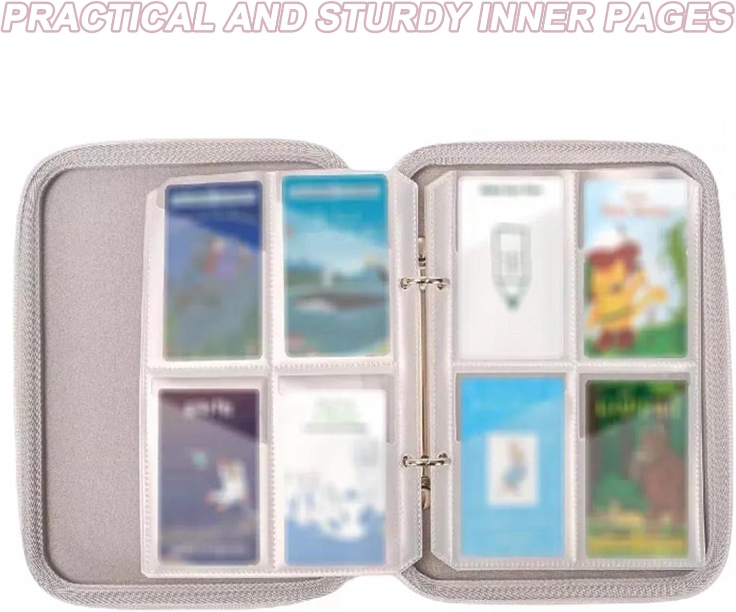 Thumbnail 3 de Noaya Card Case Card Holder – 80 Pockets, Zippered Binder for 2.3 x 3.4 Inch Cards (Pink)
