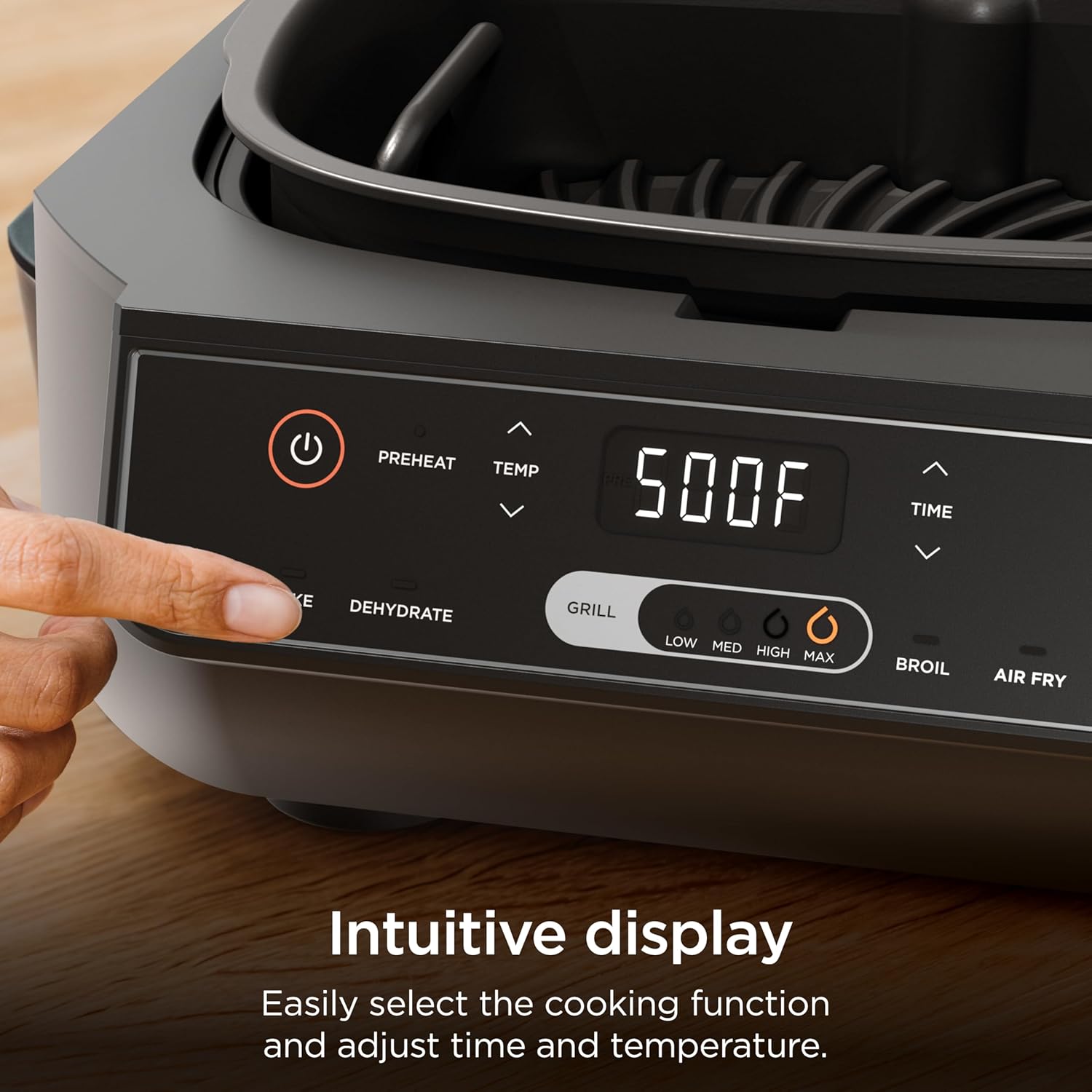 Detalle 2 de Ninja EG201 Foodi 6-in-1 Indoor Grill (2nd Gen) with Air Fry, Roast, Bake, Broil & Dehydrate