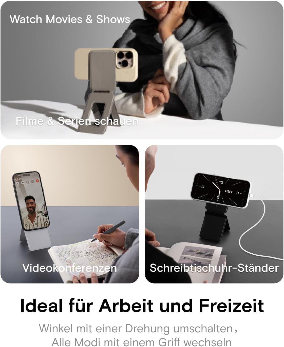 Thumbnail 4 de MOFT Stativ für iPhone 17/16/15/14/13/12 Serie – Unsichtbares, vielseitiges Stativ mit 3 Modi