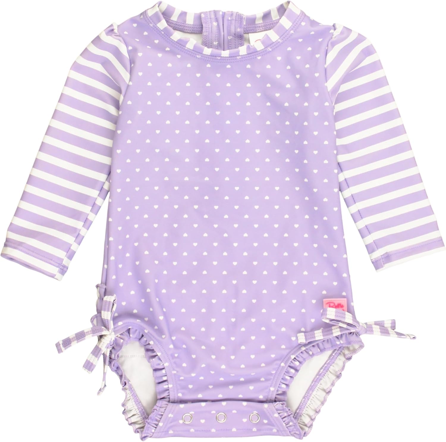 Detalle de RuffleButts UPF 50+ Long Sleeve Swimsuit