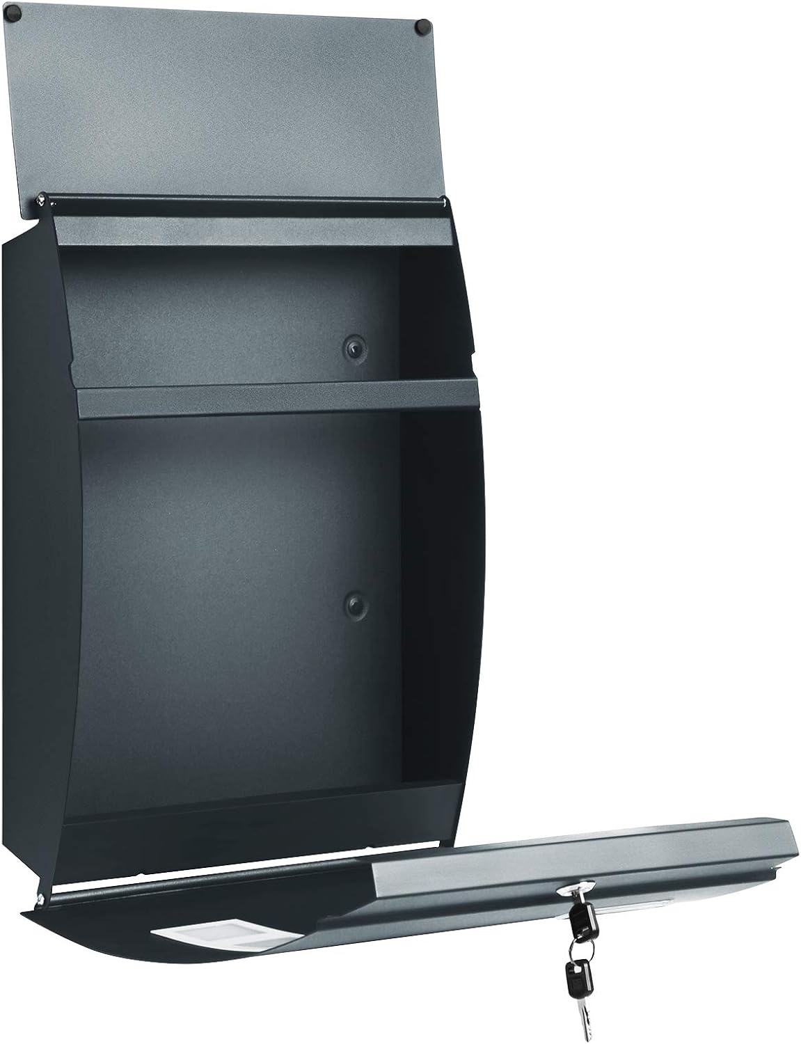 Detalle de SONGMICS Cassetta postale da parete con finestre di visualizzazione GMB030G02 – grigio antracite