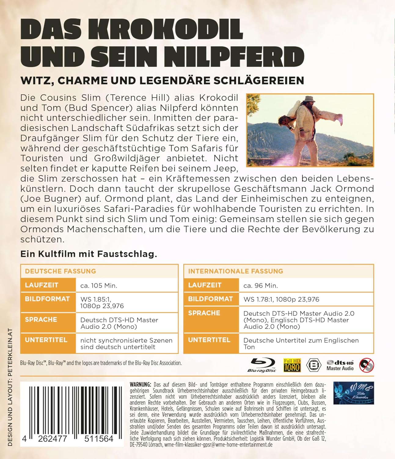 Thumbnail 1 de WME Film Klassiker: „Das Krokodil und sein Nilpferd“ – Kult-Klassiker mit Bud Spencer & Terence Hill in HD-Fassungen