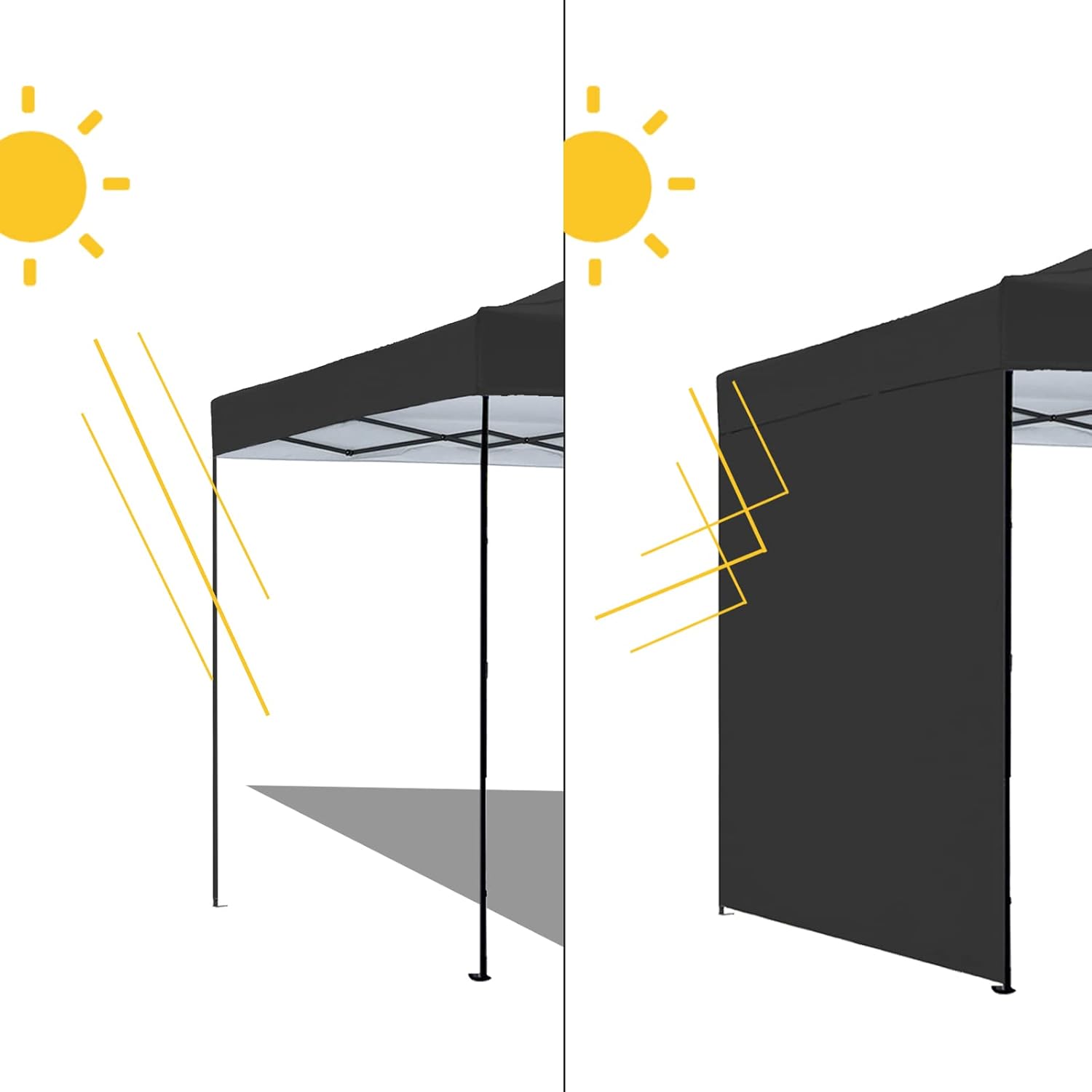 Thumbnail 1 de Velity Gazebo Side Panel (2.96m x 1.89m) – Sidewall for 10x10 Straight Leg Gazebos, Grey