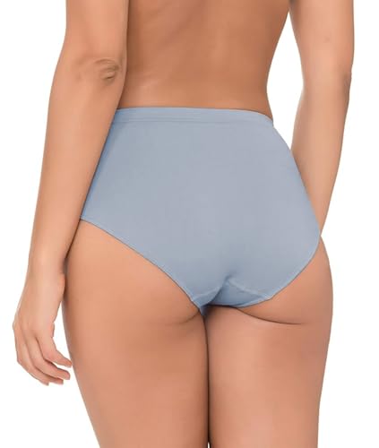 Thumbnail 4 de Channo Bragas de Algodón y Bambú para Mujer — Talle Alto, Sin Costuras, Pack 6 Multicolor (XL)