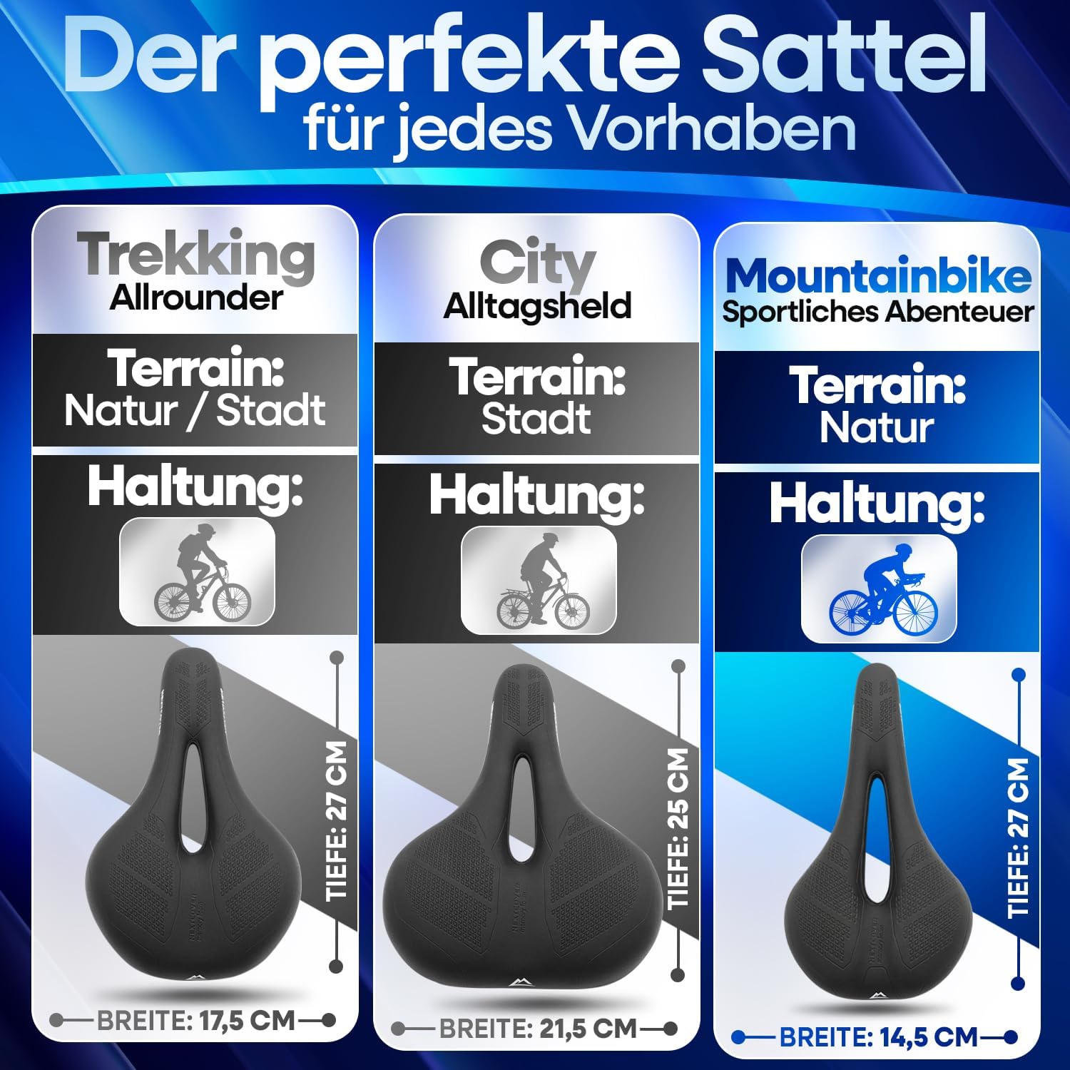 Detalle 2 de NEXTCOVER Fahrradsattel Memory Foam 3.0