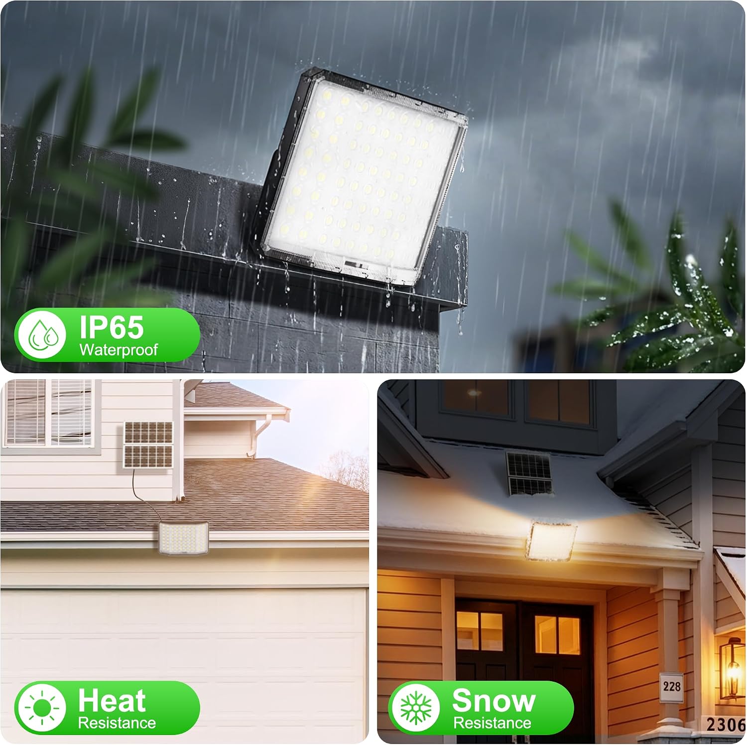 Detalle 2 de Giliwosy Lampada Solare LED da Esterno con Timer e Telecomando, IP66 15000mAh, 1000LM, 3000–6500K