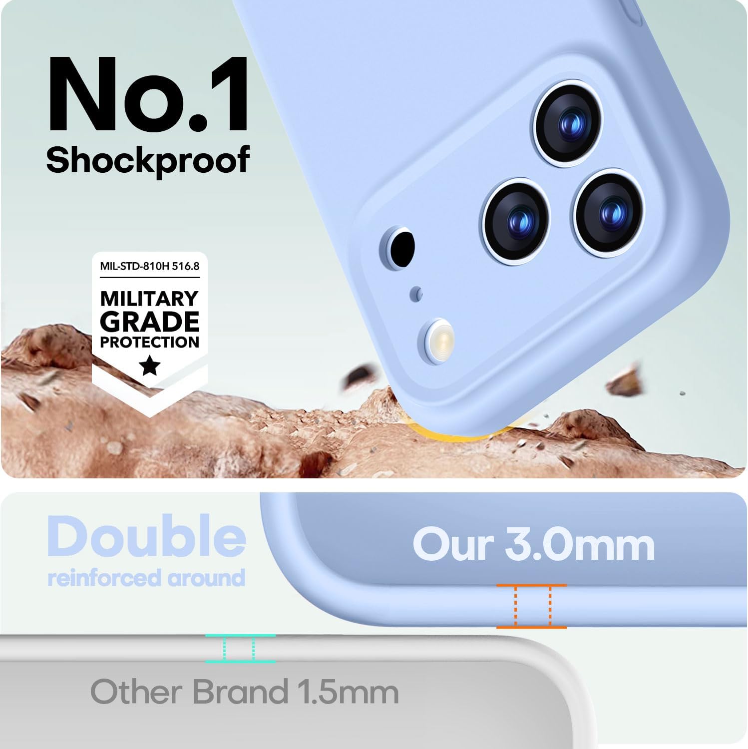 Thumbnail 2 de LOVE 3000 Designed for iPhone 17 Pro Case – Premium Silicone Shield