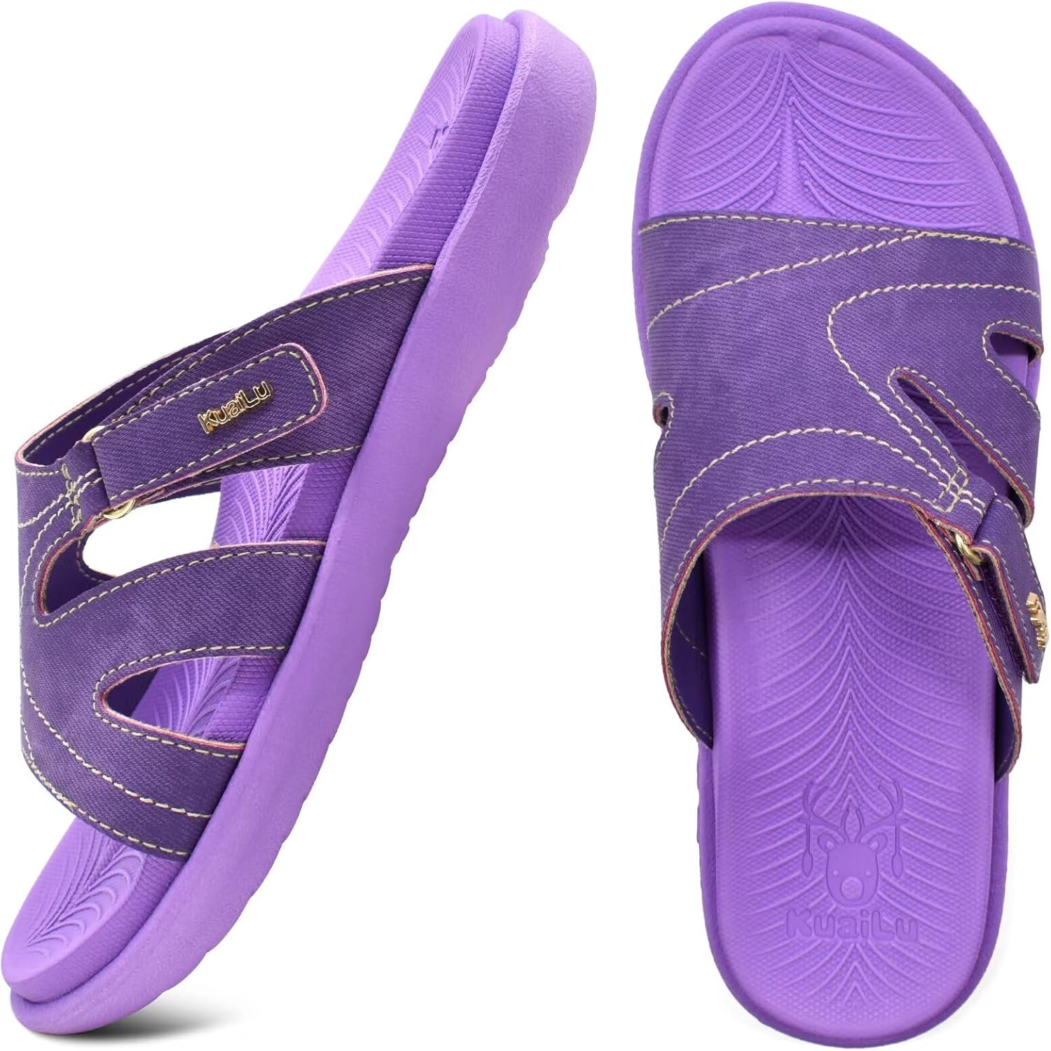 Thumbnail 3 de KuaiLu Womens Fashion Orthotic Slides with Arch Support – Cushioned Lightweight Sandals