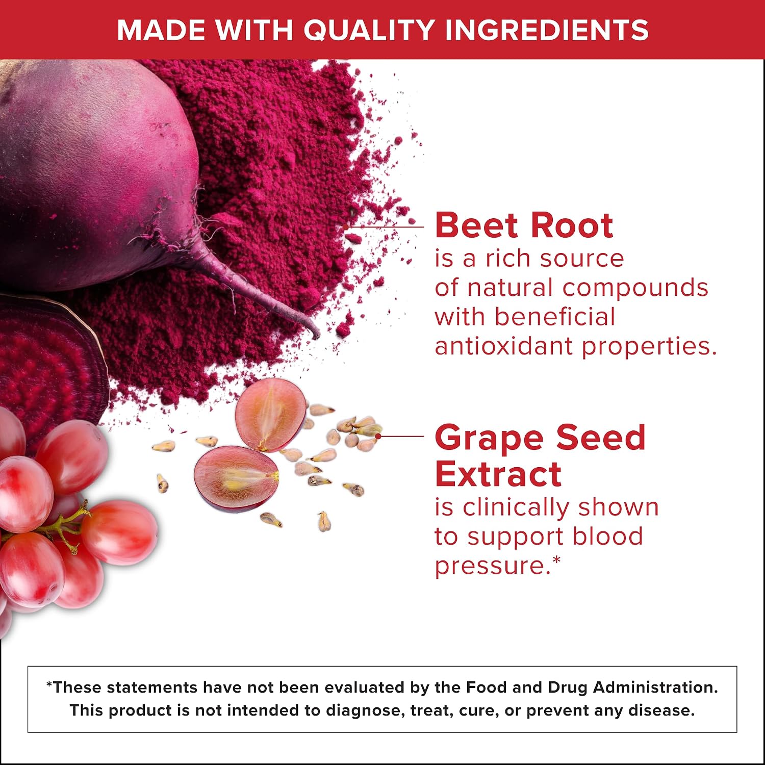 Detalle de Qunol 3-in-1 Beet Root Capsules with CoQ10, 60 Count, 30 Servings